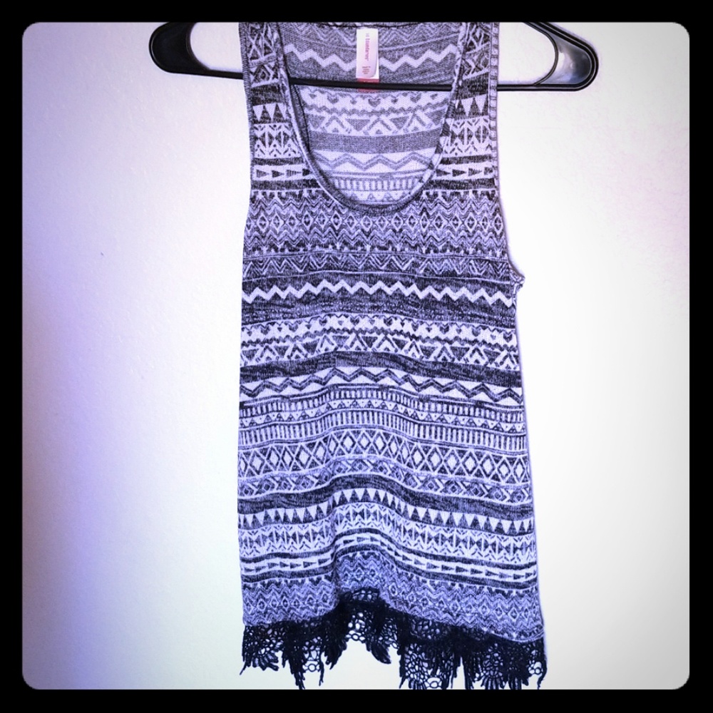 70's Style Lacy Tank Top